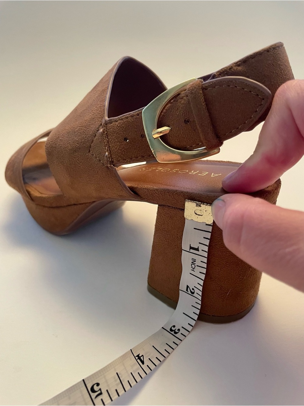 Aerosoles Tan Suede Sing Backs with Block Heel - Picture 9 of 9